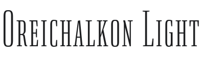 Oreichalkon Light Font Preview