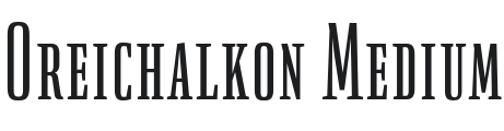 Oreichalkon Medium Font Preview