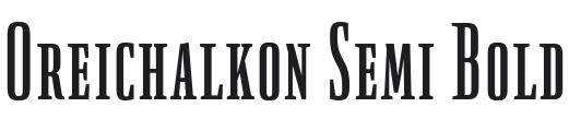 Oreichalkon Semi Bold Font Preview