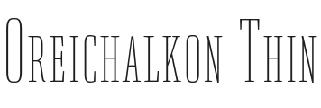 Oreichalkon Thin Font Preview