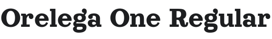 Orelega One Font Preview