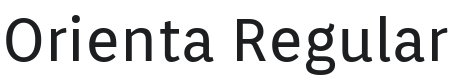 Orienta Font Preview