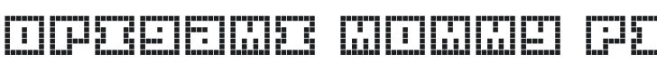 Origami Mommy Pixellated Font Preview