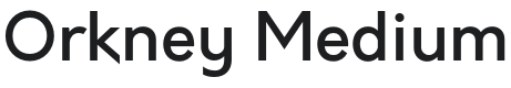 Orkney Medium Font Preview