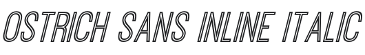 Ostrich Sans Inline Italic Font Preview