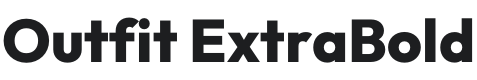 Outfit ExtraBold Font Preview