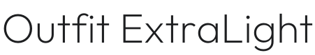 Outfit ExtraLight Font Preview