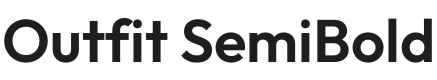 Outfit SemiBold Font Preview