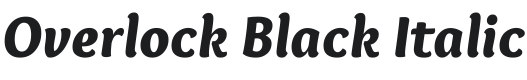 Overlock Black Italic Font Preview