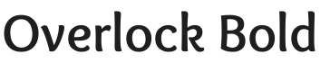 Overlock Bold Font Preview