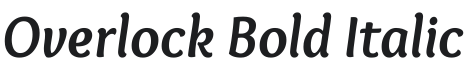 Overlock Bold Italic Font Preview