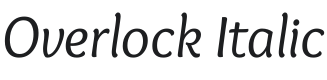 Overlock Italic Font Preview