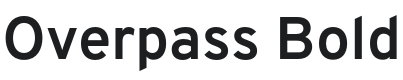 Overpass Bold Font Preview