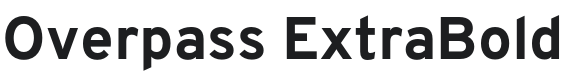 Overpass ExtraBold Font Preview