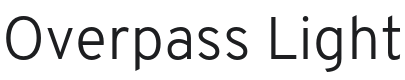 Overpass Light Font Preview