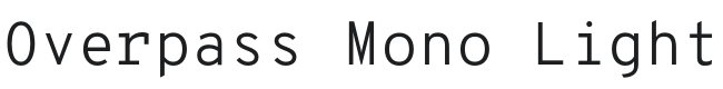 Overpass Mono Light Font Preview