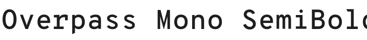 Overpass Mono SemiBold Font Preview