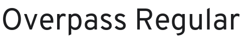 Overpass Font Preview