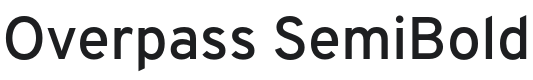 Overpass SemiBold Font Preview