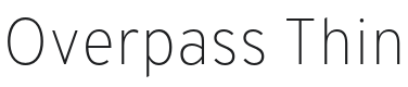 Overpass Thin Font Preview
