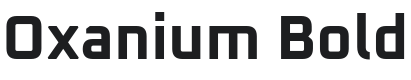 Oxanium Bold Font Preview