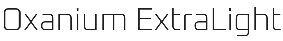Oxanium ExtraLight Font Preview