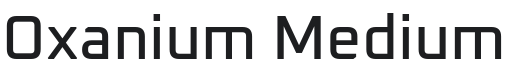 Oxanium Medium Font Preview