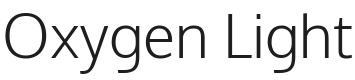 Oxygen Light Font Preview