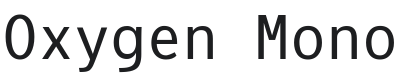 Oxygen Mono Font Preview