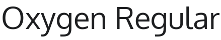 Oxygen Font Preview