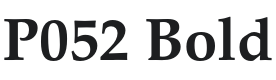P052 Bold Font Preview