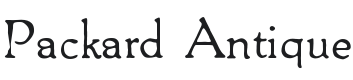 Packard Antique Font Preview