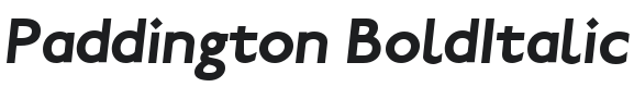 Paddington - BoldItalic Font Preview