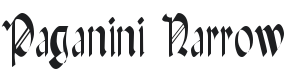 Paganini Narrow Font Preview