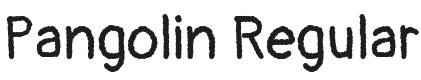 Pangolin Font Preview