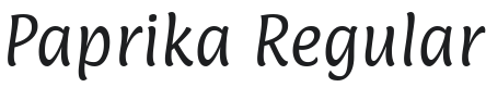 Paprika Font Preview