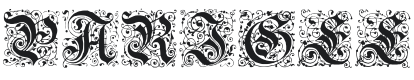 Parigee Initials Font Preview