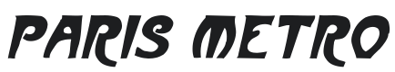 Paris Metro Italic Font Preview