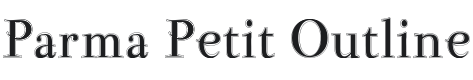 Parma Petit Outline Font Preview