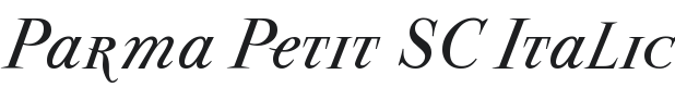 Parma Petit SC Italic Font Preview