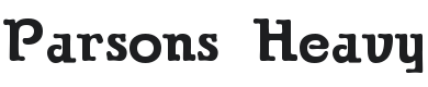 Parsons Font Preview