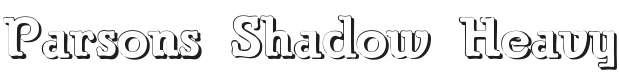 Parsons Shadow Heavy Font Preview