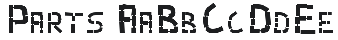 Parts Font Preview