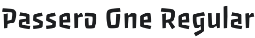 Passero One Font Preview