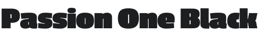 Passion One Black Font Preview