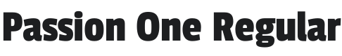 Passion One Font Preview