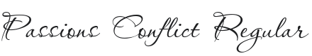 Passions Conflict Font Preview