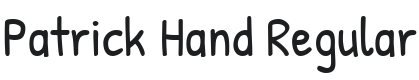 Patrick Hand Font Preview