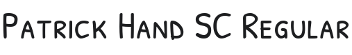 Patrick Hand SC Regular Font Preview