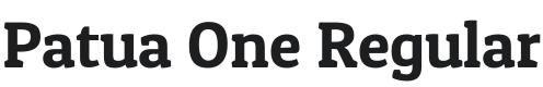 Patua One Font Preview